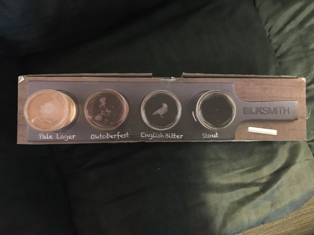 BLKSMITH CHALKBOARD BEER FLIGHT.CRAFT BEER EDITION.4 Beer Sampler.