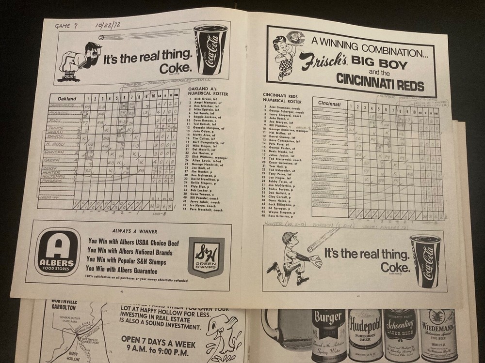 1972 World Series Game 7 Program