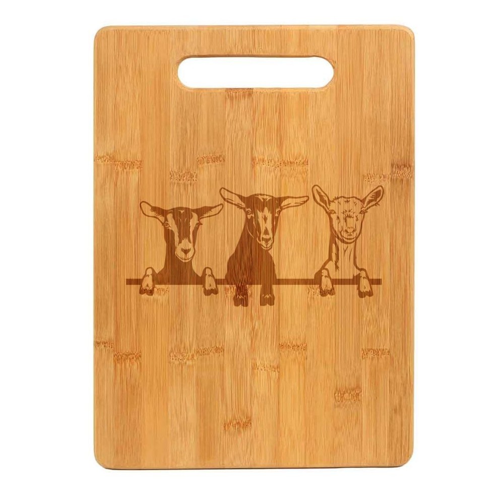 Wood Cutting Board Goats