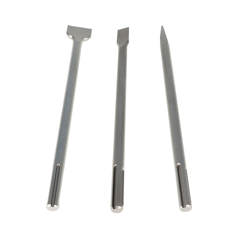 3 Pack Durable 16" SDS Max Bits Set Long-Point Chisel Scaling Chisel Flat Chisel