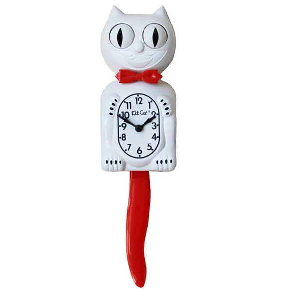 Candy Cane Red Kit-Cat Klock kat clock