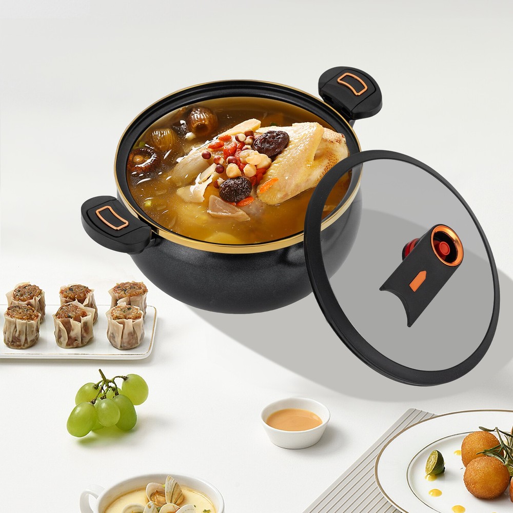 Micro Pressure Cooker, 8L Multi-Function Non-Stick Cooking Pot