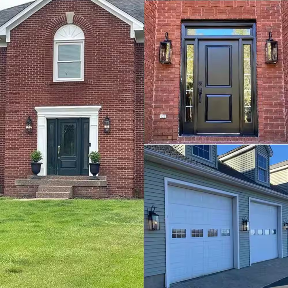 25.7 In. 2-Light Bronze Non Solar Large Outdoor Wall Lantern Sconce Light