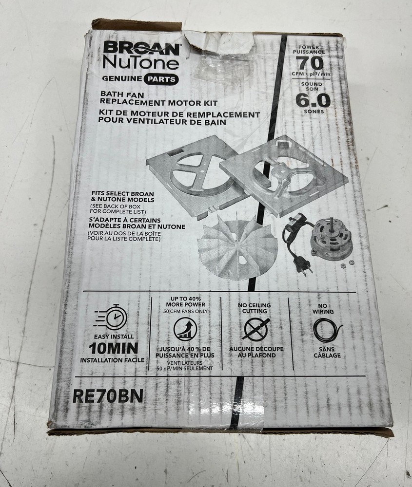 Broan-Nutone Replacement Motor Wheel 70 CFM