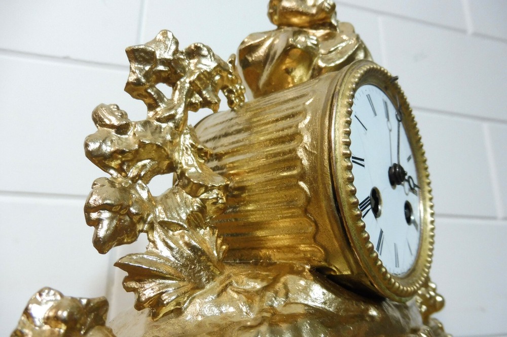 Old Mantel Clock Table Clock Shelf Mantel