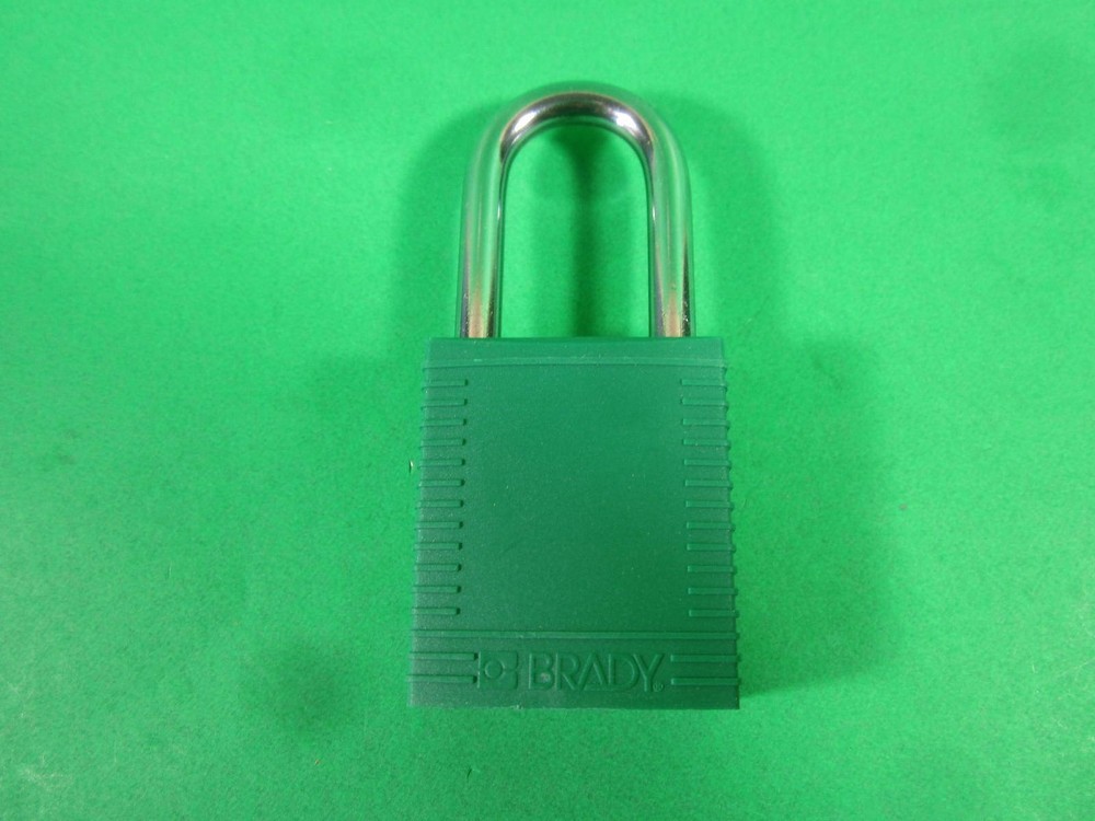 Brady Green Safety Padlock -- 99564 -- New