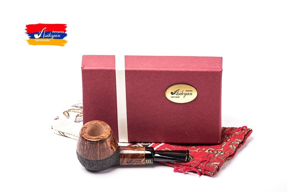 Asikyan Pipe #414/24 Brandy Smooth\Rusticated Hand Made