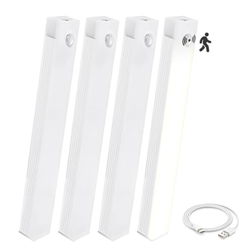 HomeBeyond Under Cabinet Lighting Wireless, 4-Pack Dimmable Motion Sensor LED