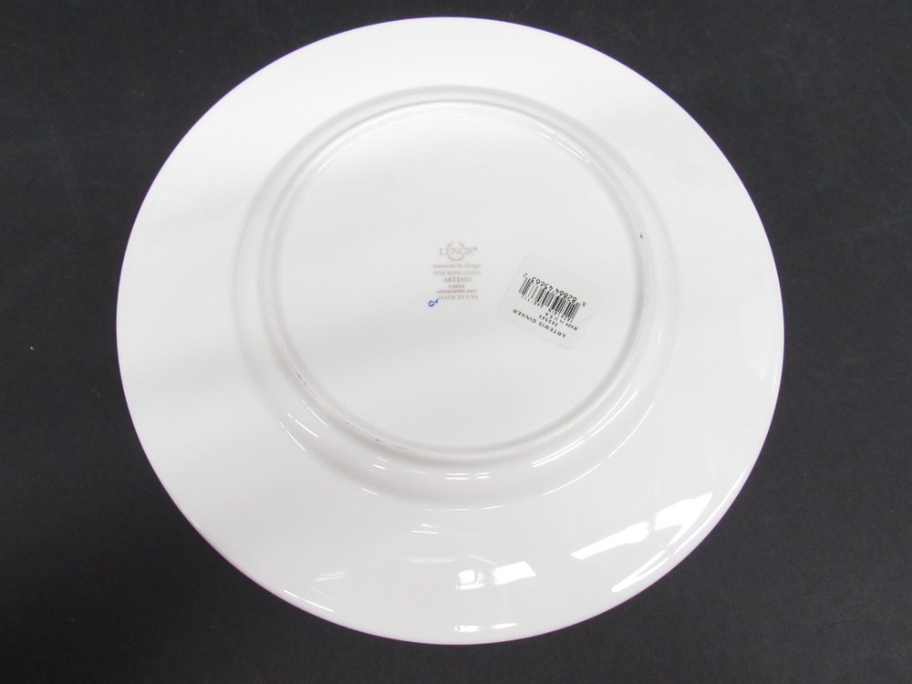 Lenox Artemis White & Silver Bone China Tea Cup Plates 5pc Single Place Setting