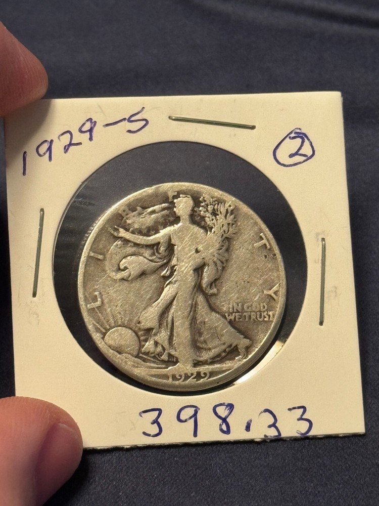 1929 S Walking Liberty Half Dollar