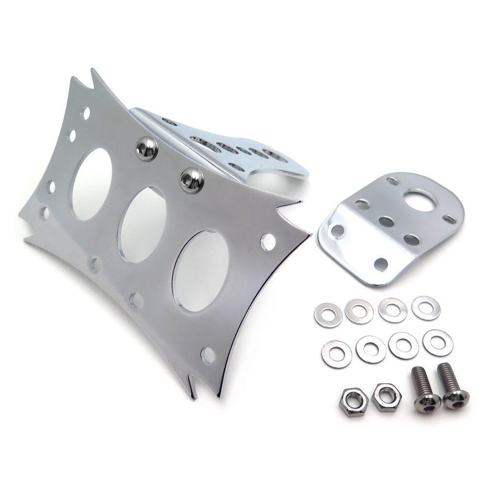 Chrome License Plate Bracket light Bracket For Harley Bobber Chopper Custom