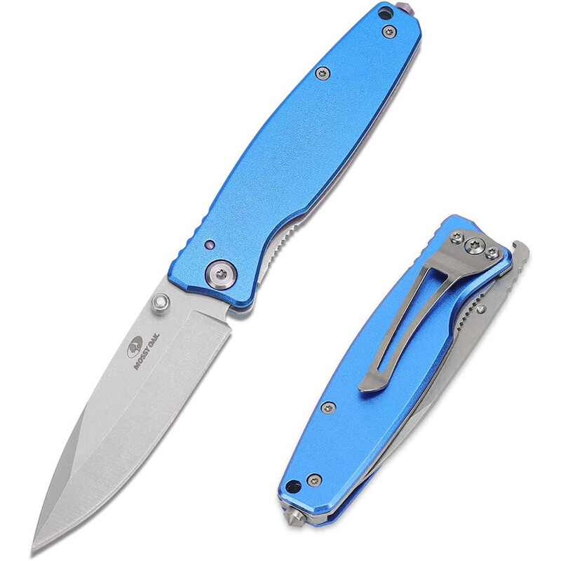 MOSSY OAK 7" Stainless Steel Drop Point Blade Knife EDC Multi-Functional Tool