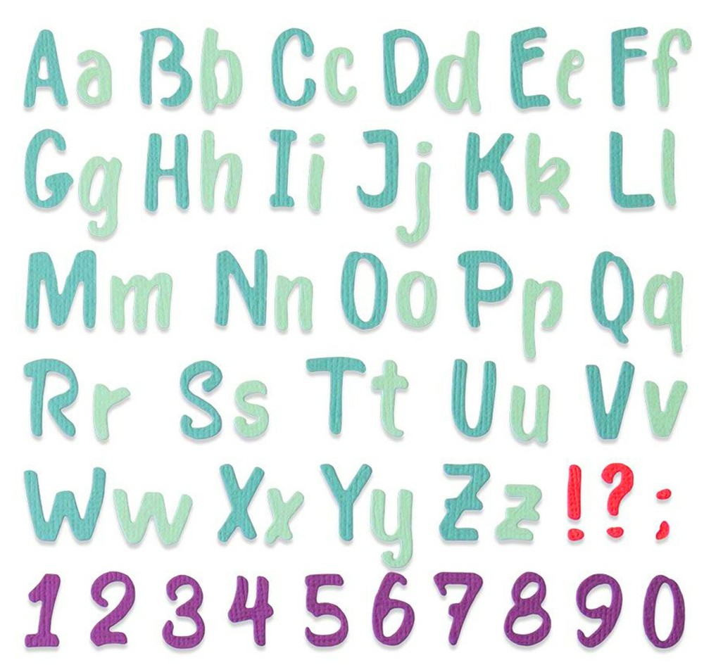 Sizzix Thinlits Bold Brush Alphabet #664491 Retail $25.99 by Sophie Guilar