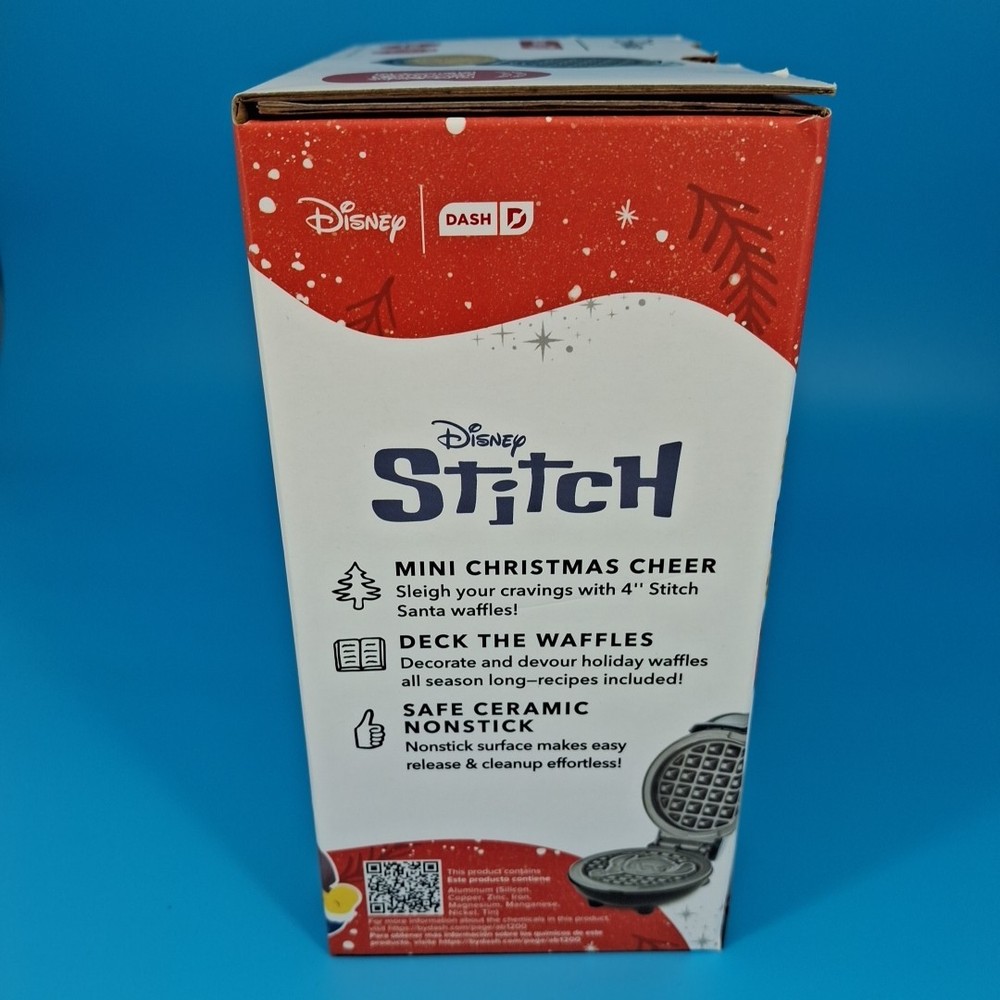 Disney Dash Stitch Santa Mini Waffle Maker