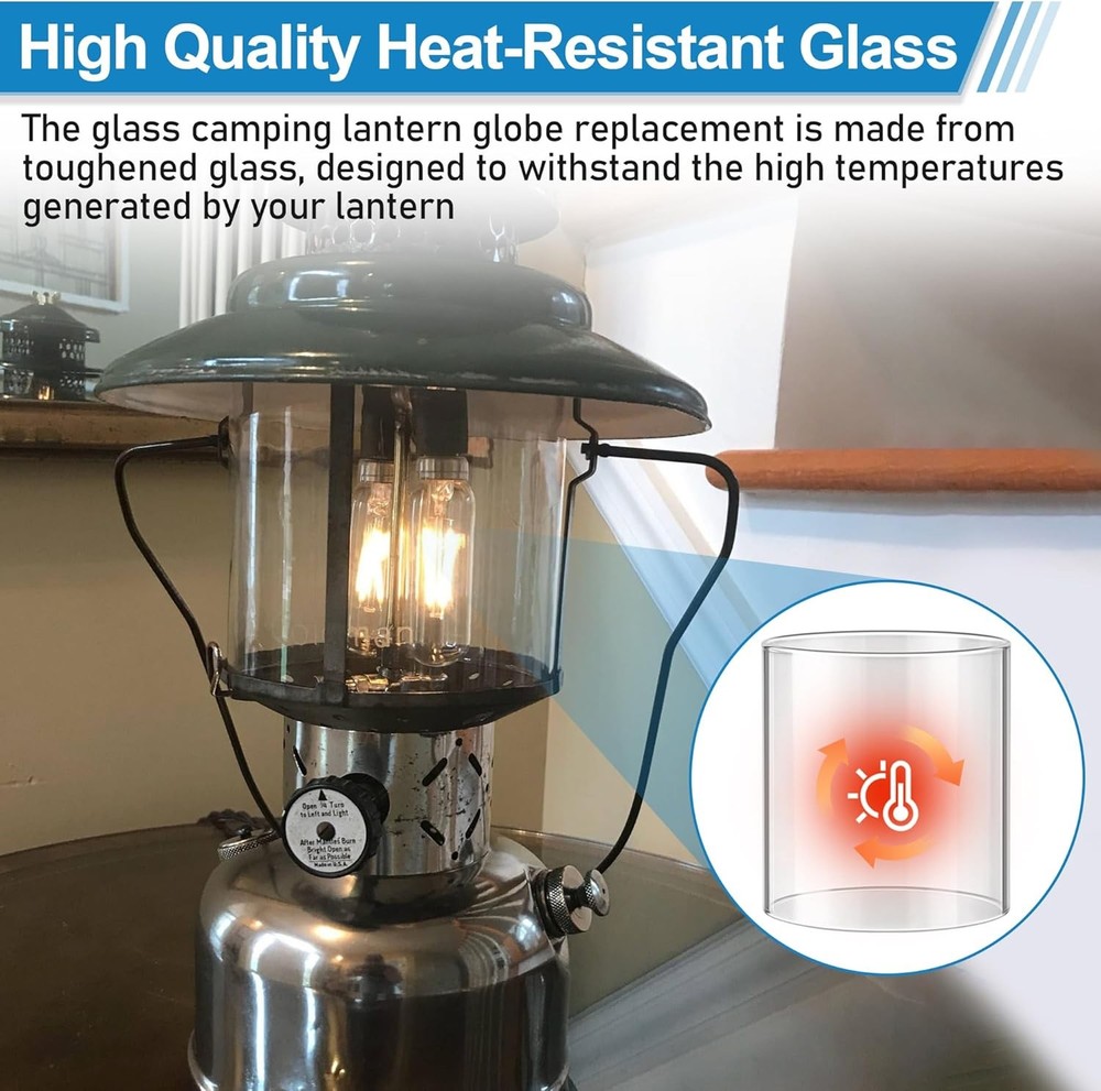 Camping Lantern Accessories,for Coleman Lantern Replacement Part Glass Globe (Cl