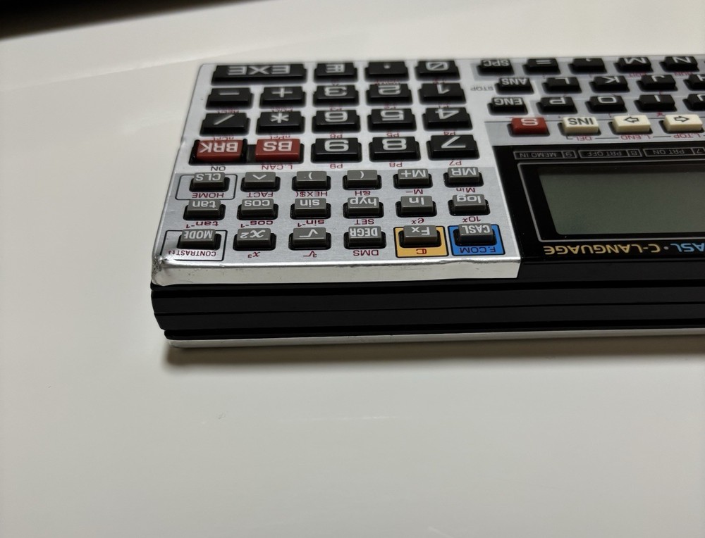 CASIO VX-4 mini Pocket Personal Computer Calculator Tested AA Battery Replaced.