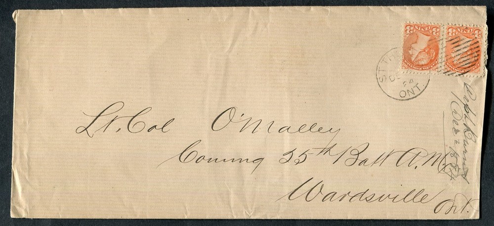 Canada #37 Used Small Queen Pair Cover