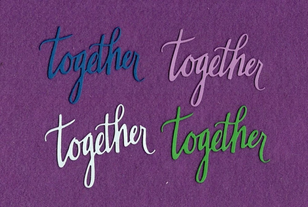 TOGETHER # 3 die cuts scrapbook cards