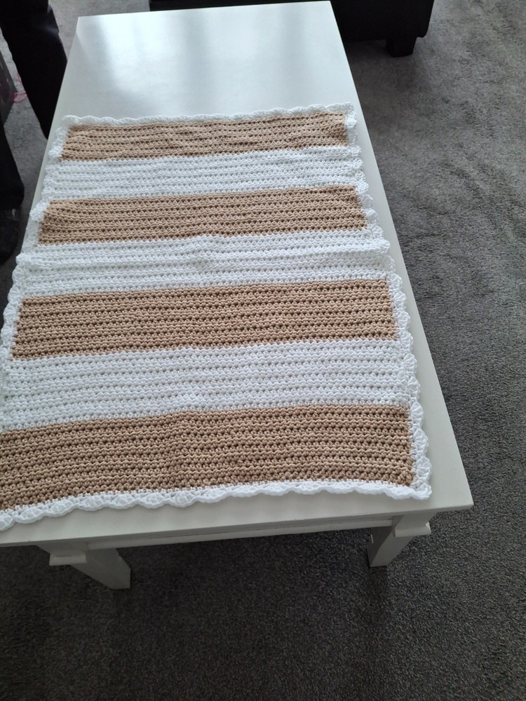 hand made crochet  baby blanket new
