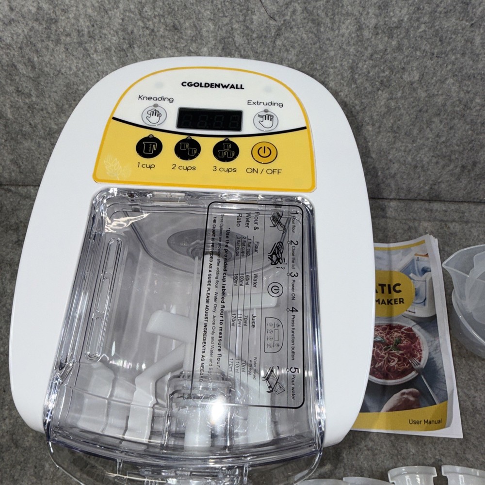 Automatic Pasta Maker Machine Electric, Digital Control with 12 Shape Discs