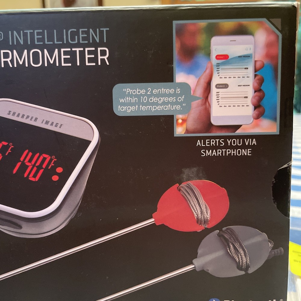 Grill Thermometer Sharper Image Bluetooth Intelligent Apple/Android New In Box