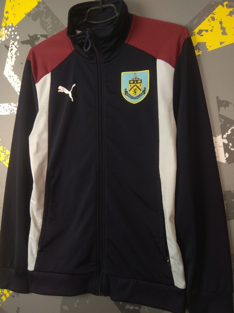 Burnley Training Jacket With Zipped Black Puma Polyester Mens Size M ig93