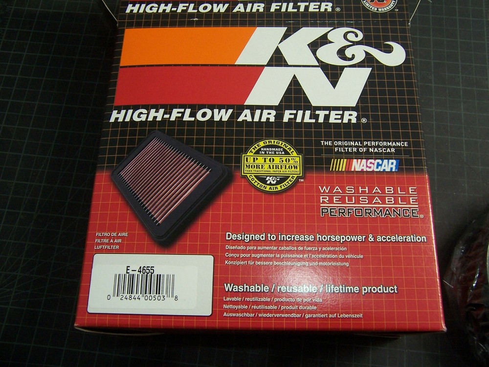K & N A070A6 WASHABLE LIFETIME HIGH-PERFORMANCE E-4655 MOTORCYCLE AIR FILTER