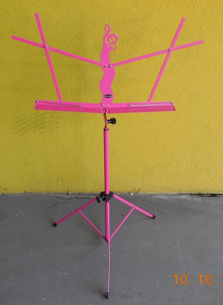 Pink Adjustable Folding Music Stand Compact Travel