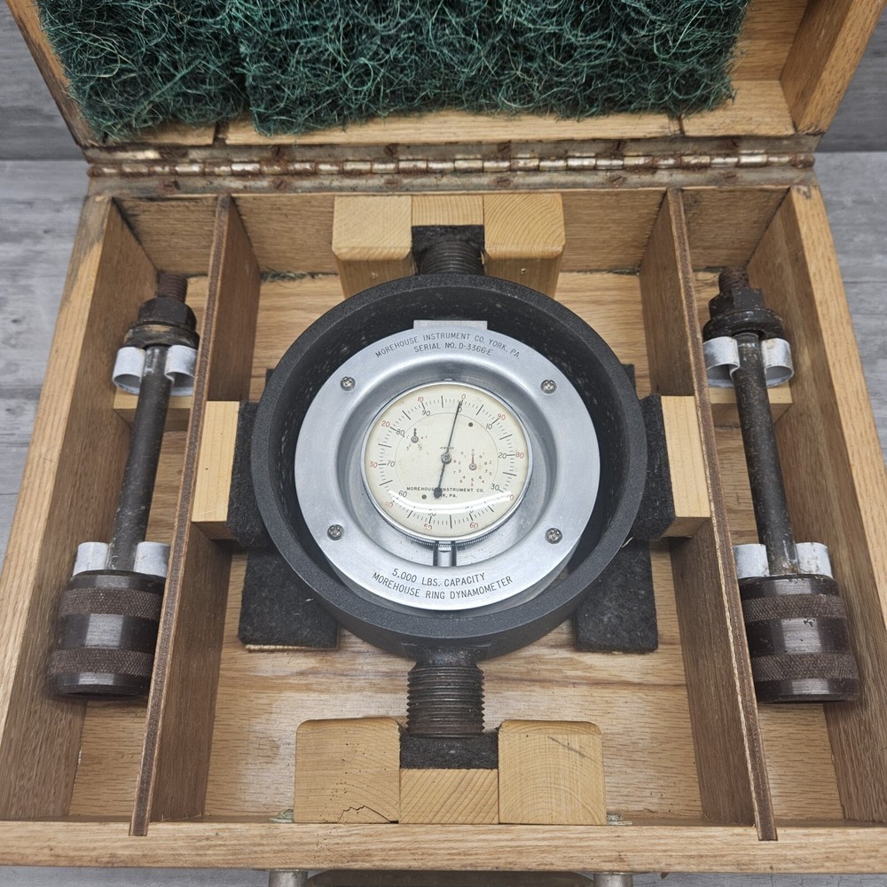 MOREHOUSE 5000 LB CAPACITY RING DYNAMOMETER CALIBRATOR