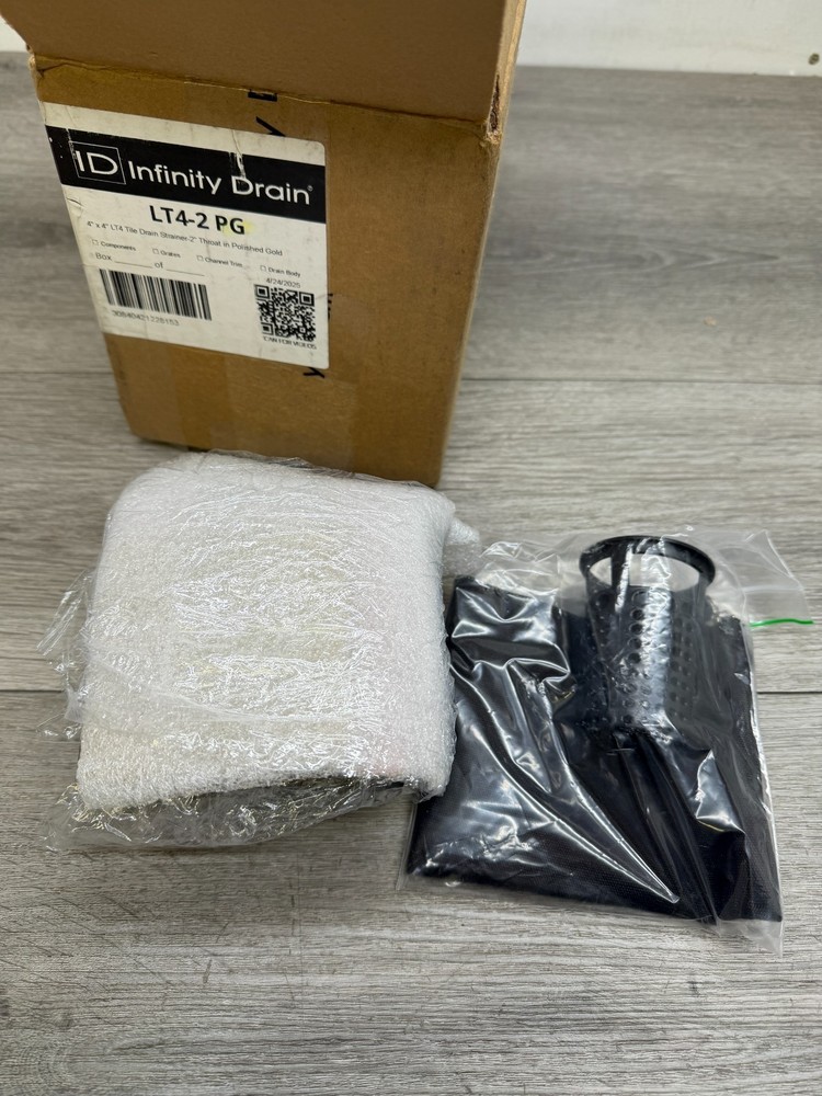 Infinity Drain LT4-2 PG 4"x4" LTD 4 Tile Drain Strainer-2" Throat
