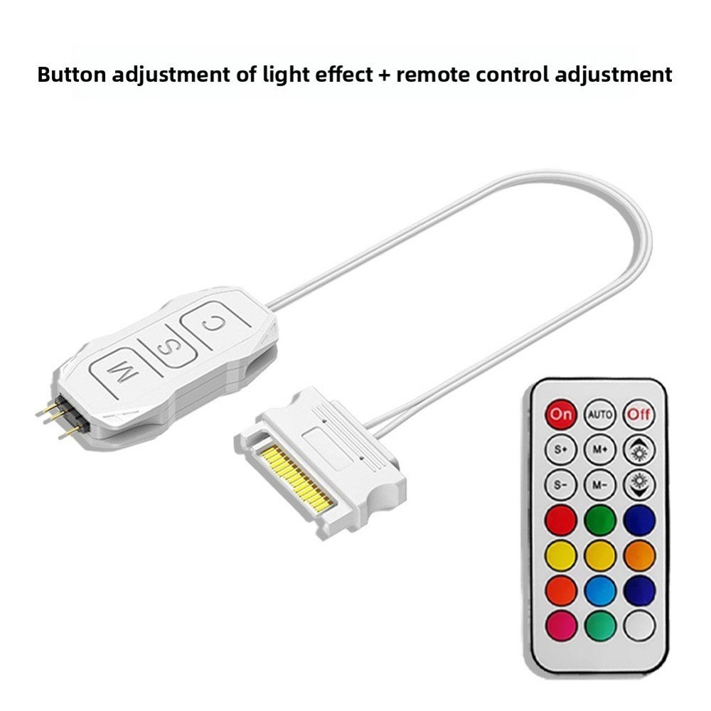 5V ARGB Controller 3-pin ARGB Adapter Manual Lighting Control Flowing Light Mode