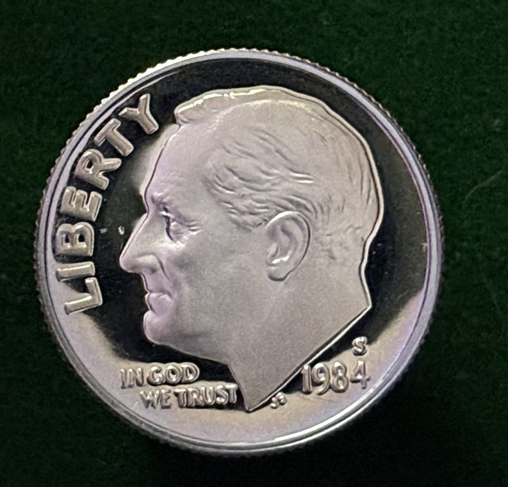1984 S Proof Roosevelt Dime Cameo