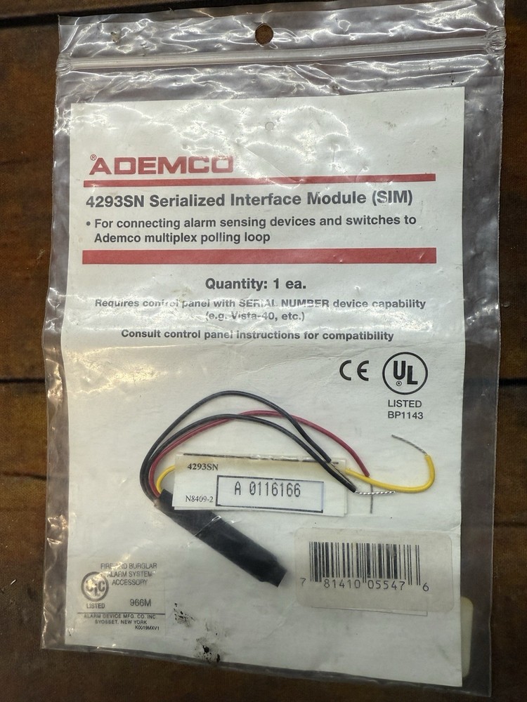 Ademco 4293SN Serialized Interface Module New Lot Of 5
