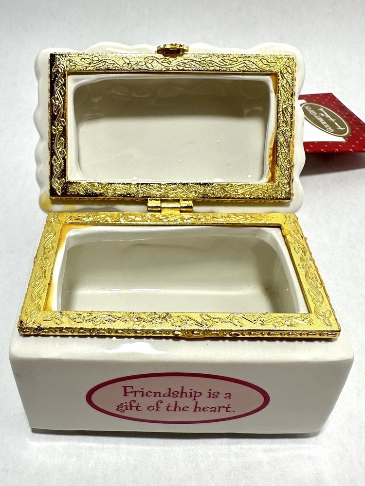 Hallmark Three Angels Hinged Trinket Box Empty