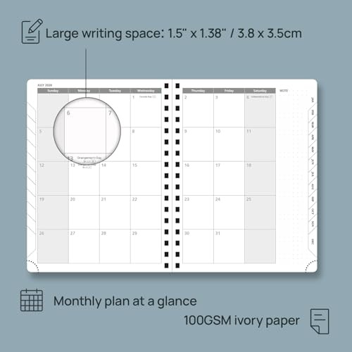 2026 Planner (Medium - 6.5'' x 8.5'') with Hourly Schedule, Vertical Layout -