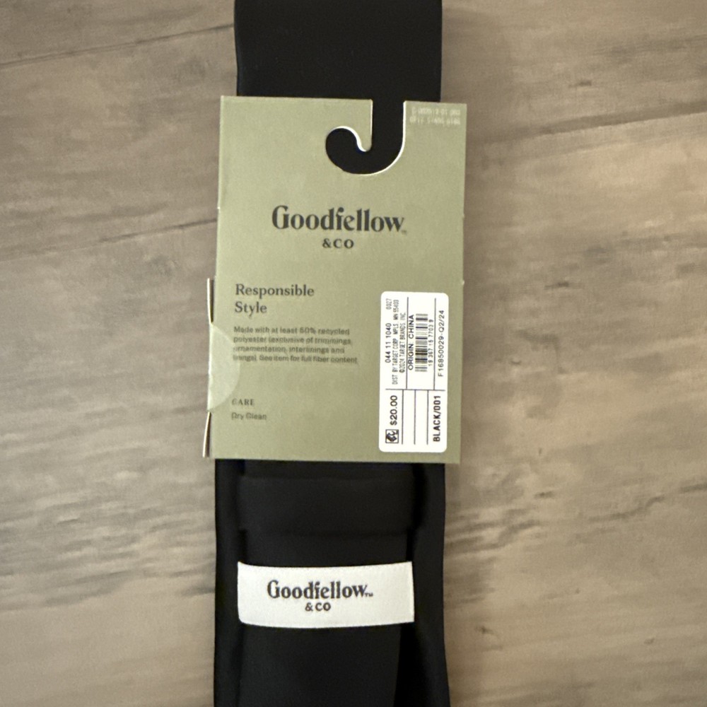 Goodfellow & Co. Men’s Necktie Solid Black NEW Formal Work