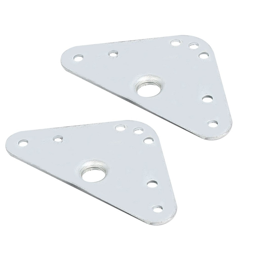 triangle iron shape corner flat corner plate connector bracket silver 2pcs