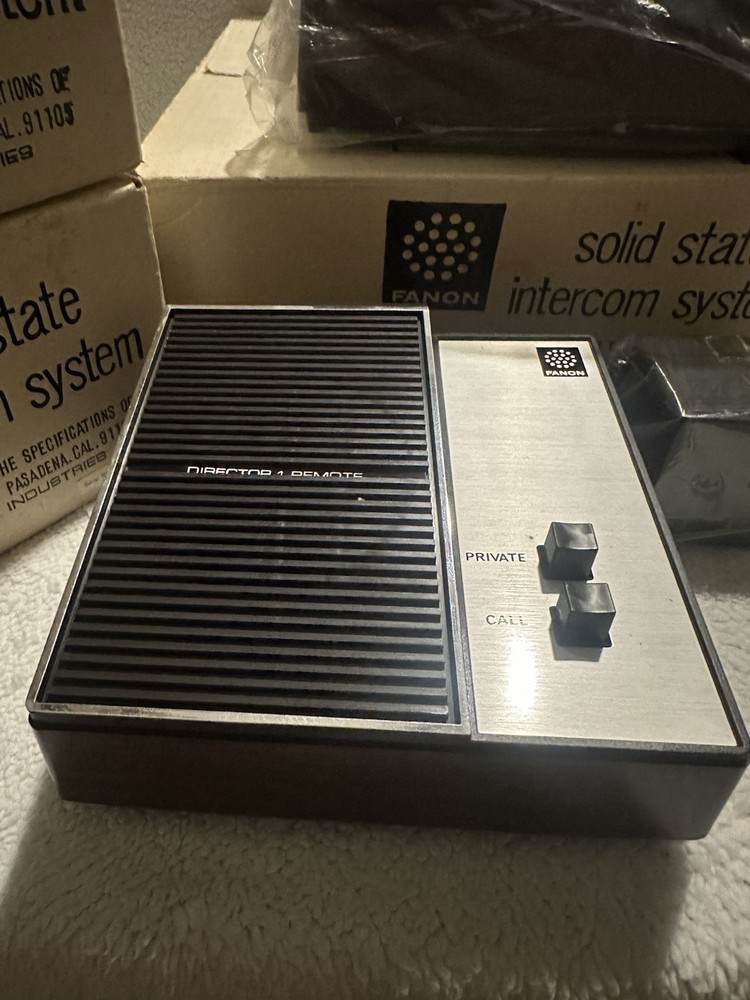 Vintage Fanon Solid State Intercom System Master Unit, Four Remote Unit Untested