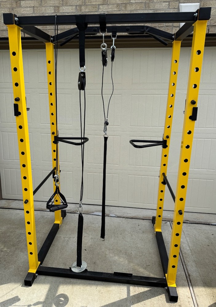 power cage squat rack bench press