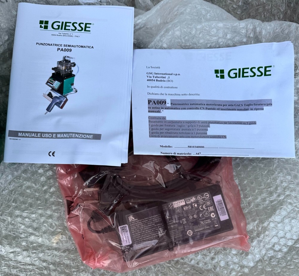 Giesse PA009 Punching Machine Semi Automatic