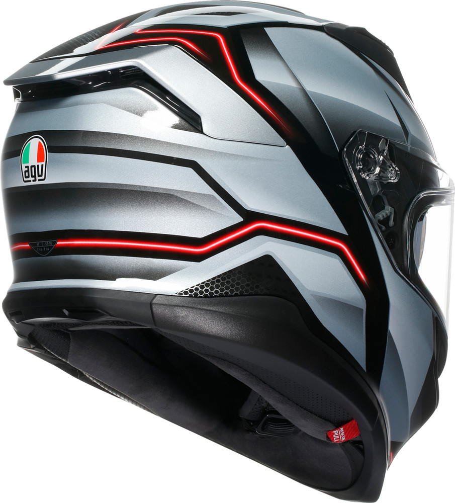 AGV K7 Helmet - Jaeger - Black/Silver - Medium 2118399004-005-M
