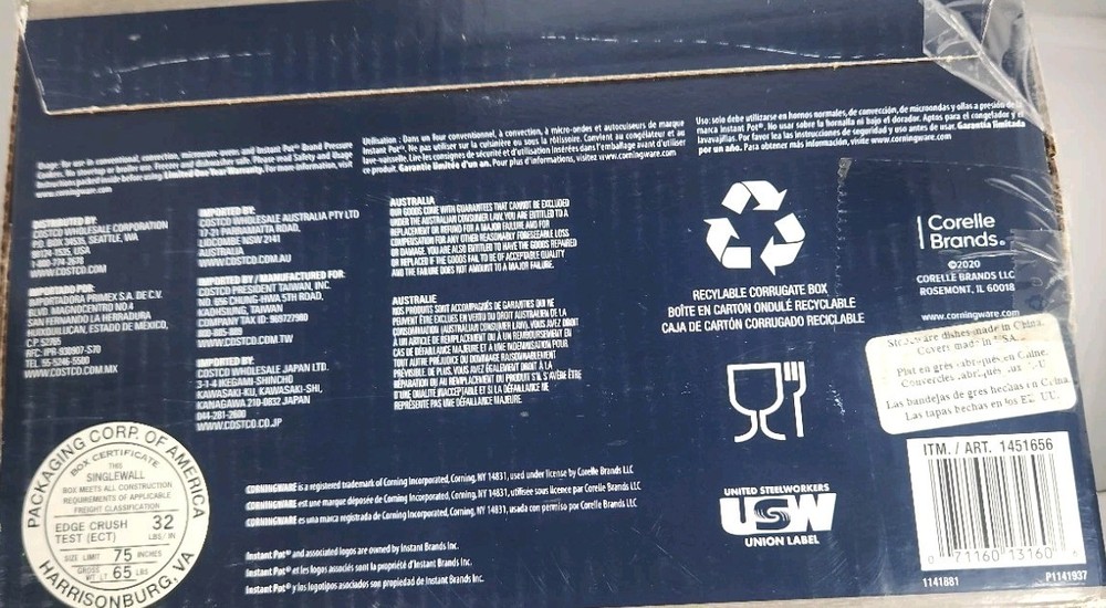 Corningware French White Ceramic Bakeware New In BOX