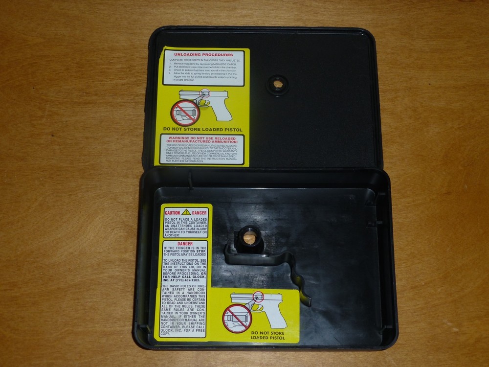 OEM GLOCK Tupperware Plastic Case Storage Box Black 17 19 22 23