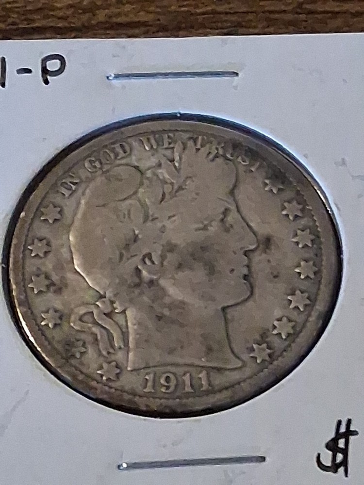 1911 P BARBER HALF DOLLAR **SILVER**
