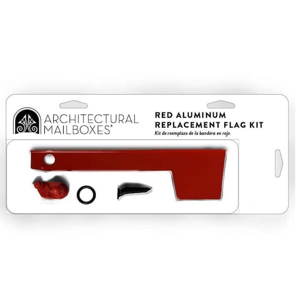 Architectural Mailboxes Replacement Durable Aluminum Mailbox Flag Kit Red