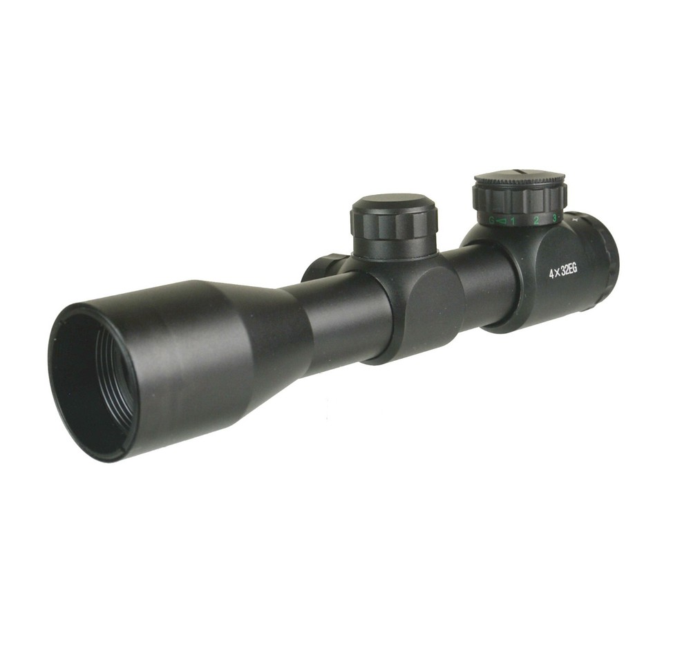 4x32 Compact Scope Red Green Illuminated Rangefinder With Ring/Lens Cap/Battery