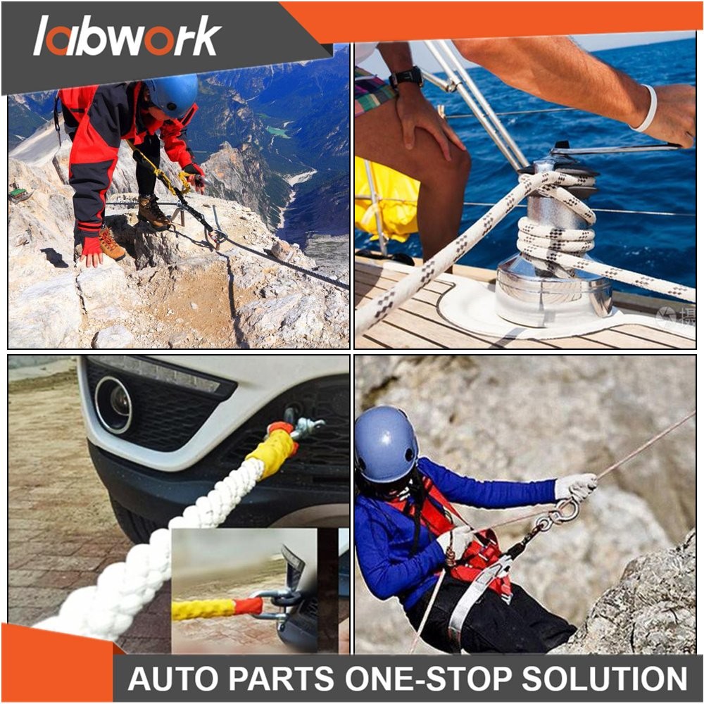 Labwork Double Braid Polyester Arborist Bull Rope Pulling Rigging Line 5/8"×150'