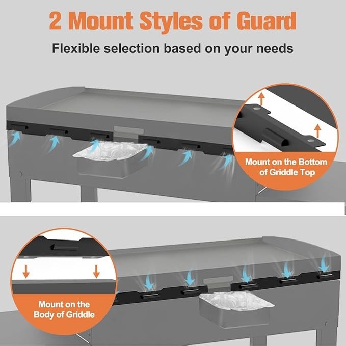 4 Pack 36 Inch Magnetic Griddle Wind Guards for Blackstone Griddle Accessories