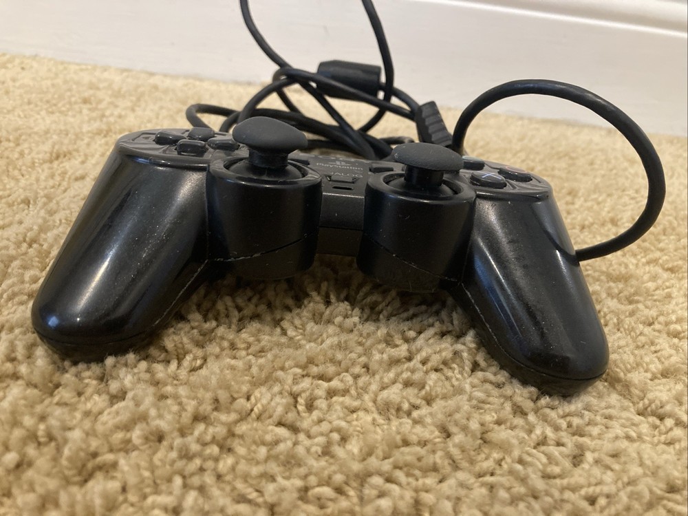 Sony PS2 Black Wired Controller OEM DualShock PlayStation 2 -Tested!
