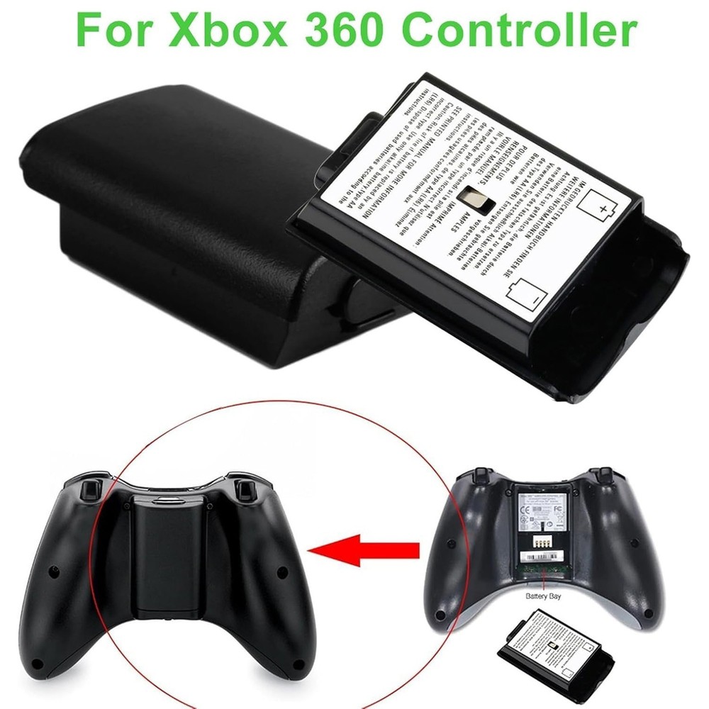 AA Battery Back Cover Case Shell Pack For Xbox 360 Wireless Controller Black Lot